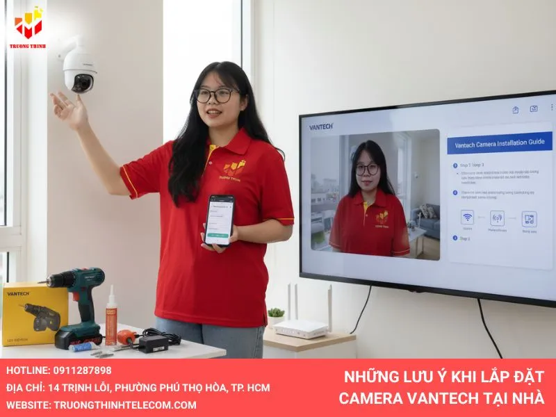 Những lưu ý khi lắp đặt camera vantech tại nhà