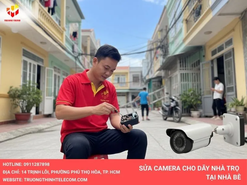 Sửa camera cho dãy nhà trọ tại Nhà Bè 
