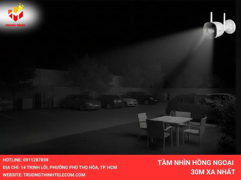 Tầm nhìn hồng ngoại 30m xa nhất