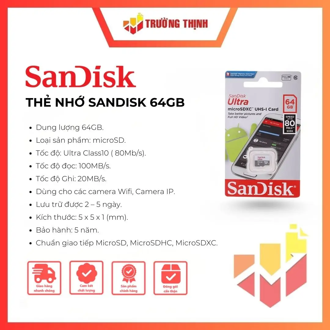 Thẻ nhớ Sandisk 64GB