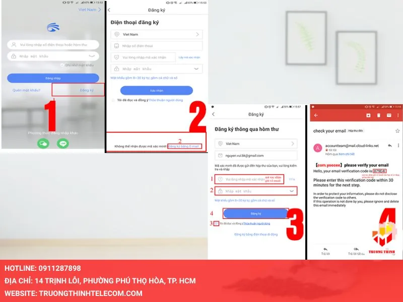 Đăng ký bằng số Email