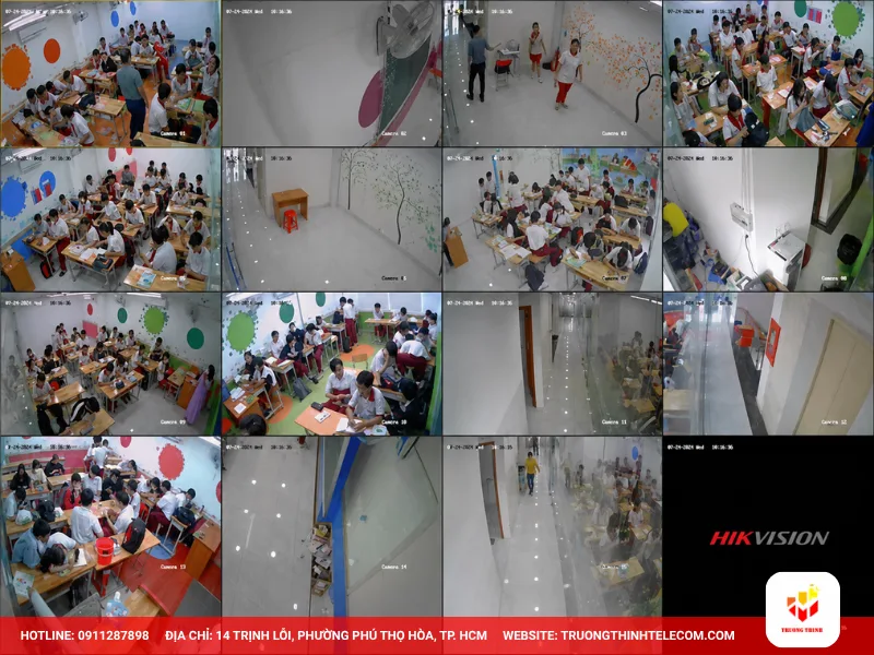 Giải pháp camera theo từng khu vực trong trường