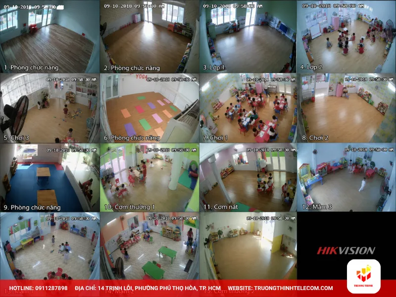 Lắp Camera cho trường học mầm non tại quận Tân Phú