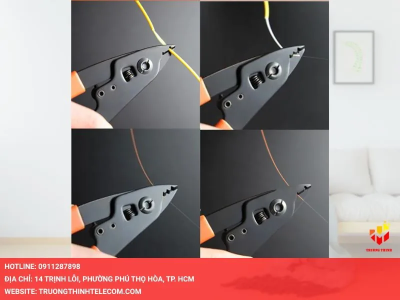 Luồn ống co nhiệt vào một đầu dây trước
