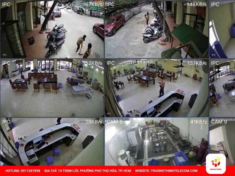 Thiết kế lắp đặt camera quan sát nhà hàng tiệc cưới theo quy mô