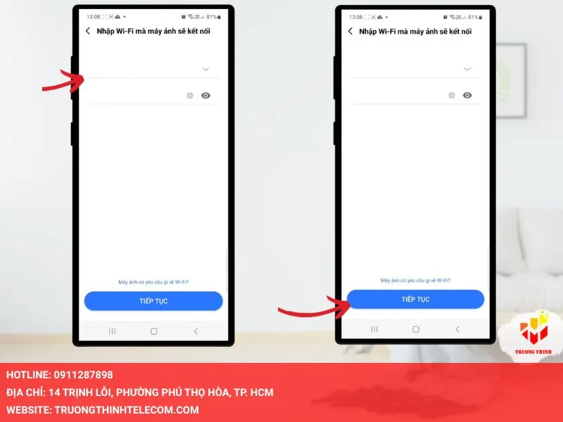 Tiến hành kết nối camera với mạng Wi-Fi