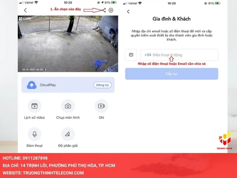 Chia sẻ quyền truy cập
