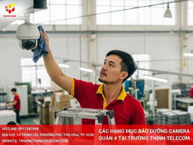 Các hạng mục bảo dưỡng camera Quận 4 tại Trường Thịnh Telecom