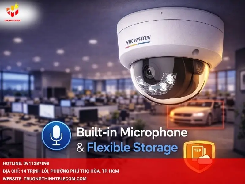 Micro thu âm tích hợp và lưu trữ linh hoạt  