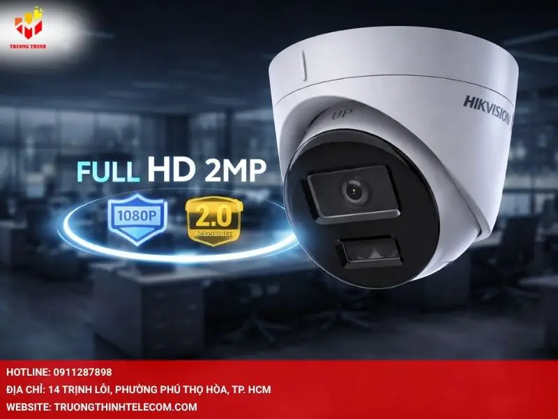 Độ phân giải Full HD 2MP sắc nét của Hikvision DS-2CD1323G2-LIU