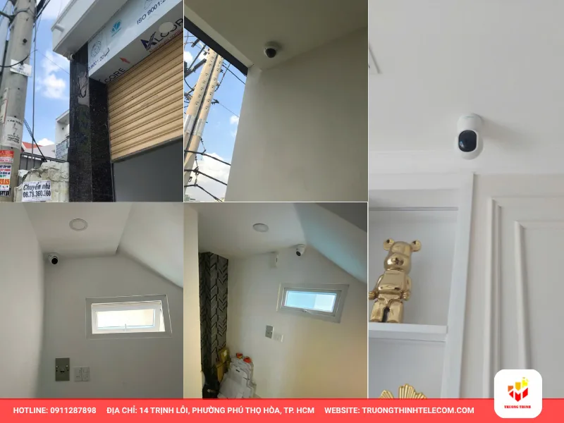 Lắp đặt 5 camera cho nhà phố nhiều tầng tại Quận 1