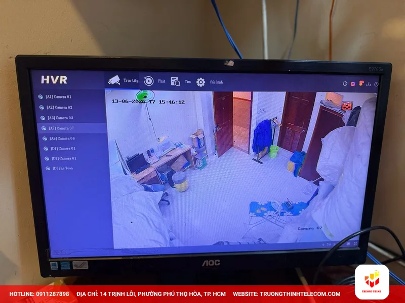 Lắp đặt 8 camera Hikvision cho văn phòng tại Quận 1