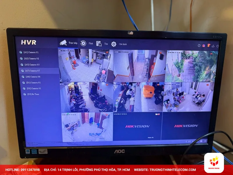 Lắp đặt 8 camera Hikvision cho văn phòng tại Quận 1