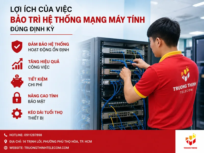 Lợi ích của việc bảo trì hệ thống mạng máy tính đúng định kỳ