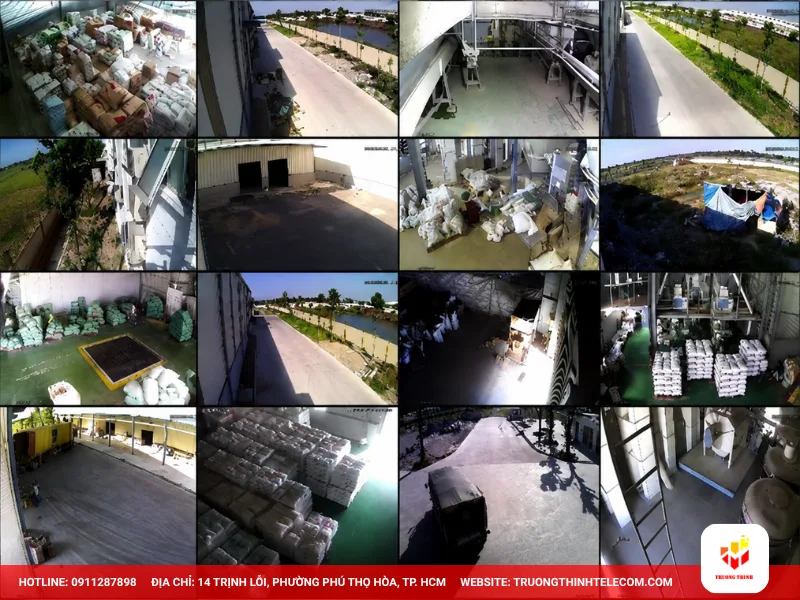 Thi công camera kho xưởng Thủ Đức diện tích 1.000m²