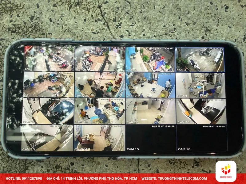Thi công lắp đặt camera cho nha khoa tại Thủ Đức
