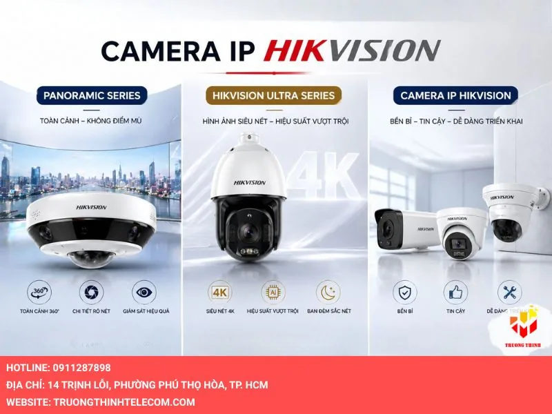 Các dòng camera giám sát của Hikvision