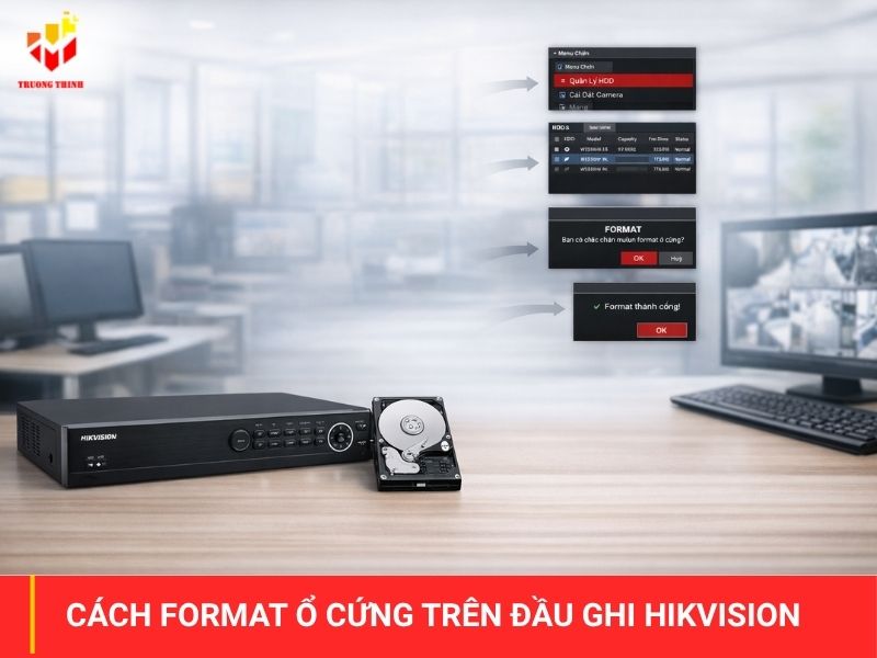 Cách format ổ cứng trên đầu ghi hikvision​