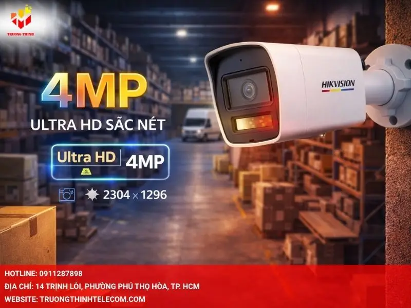 Camera DS-2CD1047G2H-LIU với độ phân giải 4MP Ultra HD sắc nét