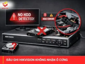 Đầu ghi Hikvision không nhận ổ cứng