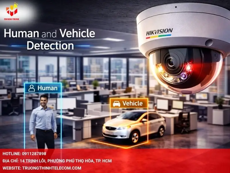 DS-2CD1147G2H-LIU tích hợp phát hiện người và phương tiện thông minh