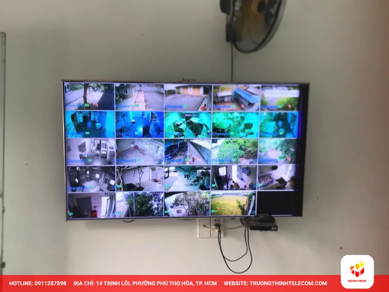 Lắp đặt hệ thống giám sát kho hàng tập trung (24 CAMERA)