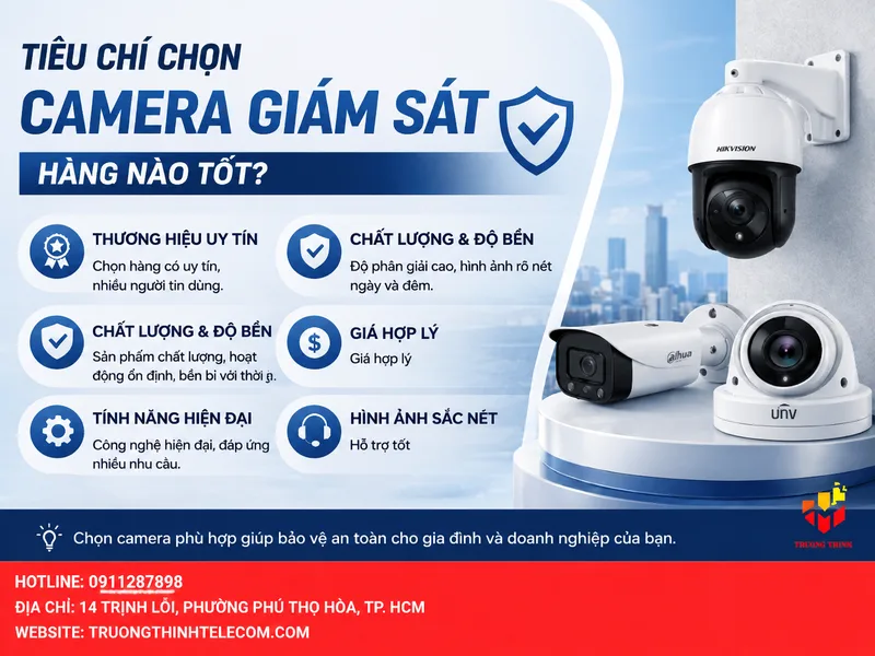 Tiêu chí chọn các hãng camera tốt hiện nay