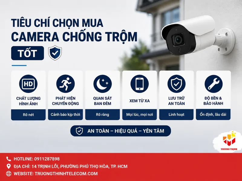 Tiêu chí chọn mua camera chống trộm tốt