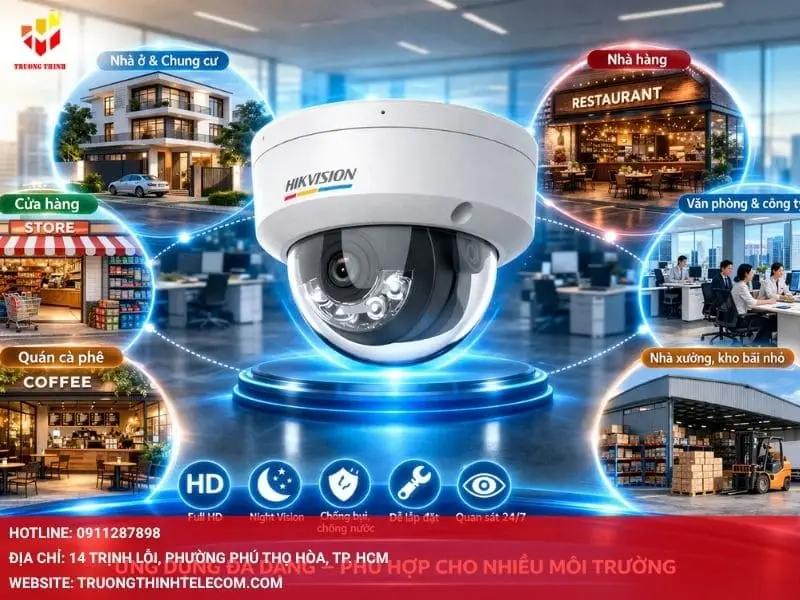 Ứng dụng phổ biến của Camera Hikvision 4MP DS-2CD1147G2H-LIU