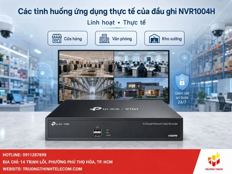 Các tình huống ứng dụng thực tế của đầu ghi NVR1004H