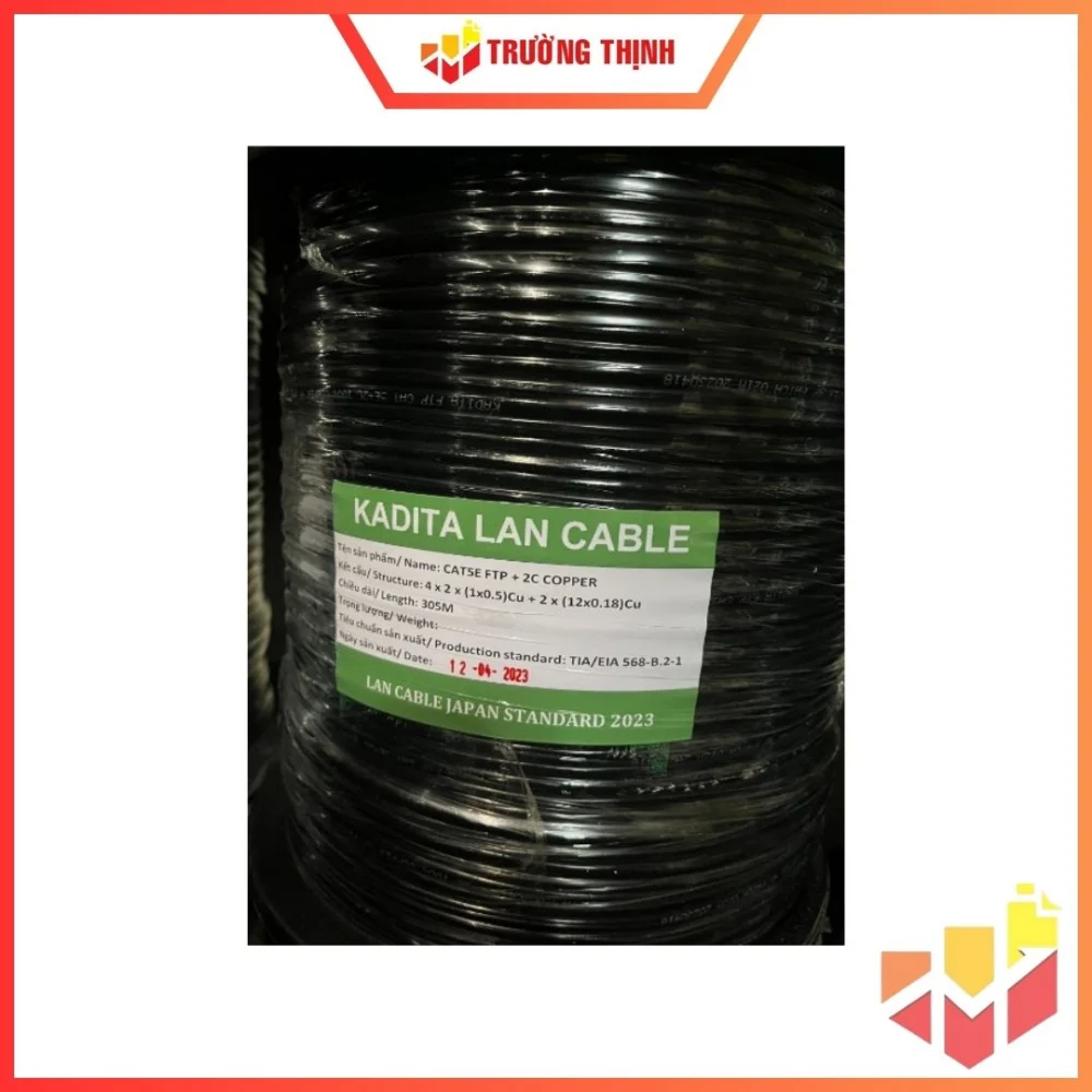 Cáp 5E UTP Kadita 8 lõi có cường lực 305m