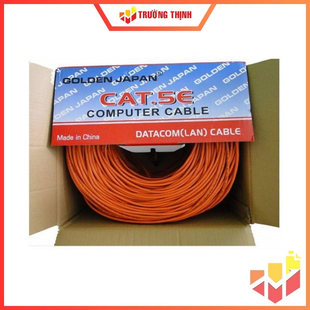 Cáp mạng GOLDEN JAPAN 4 PAIR UTP CAT 5E 100M Màu Cam