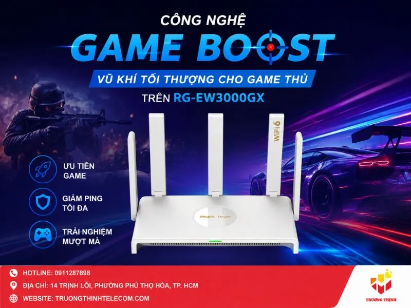Công nghệ Game Boost vũ khí tối thượng cho Game thủ trên RG-EW3000GX