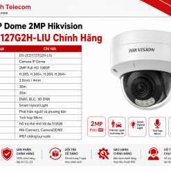 Camera Hikvision DS-2CD1127G2H-LIU chính hãng, phù hợp lắp đặt cho nhà ở, cửa hàng, văn phòng và hệ thống giám sát chuyên nghiệp.