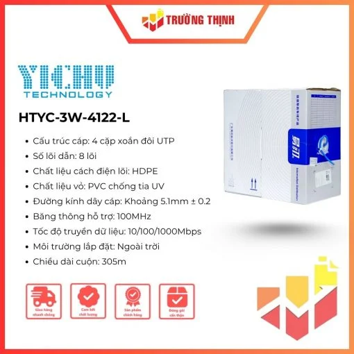 Cáp mạng UTP CAT 6 HTYC-3W-4122-L Yichu (305m)
