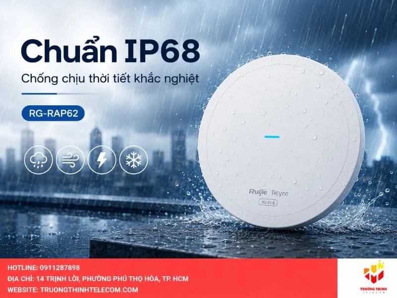 Khả năng chống chịu thời tiết khắc nghiệt chuẩn IP68 của bộ phát wifi RG-RAP62