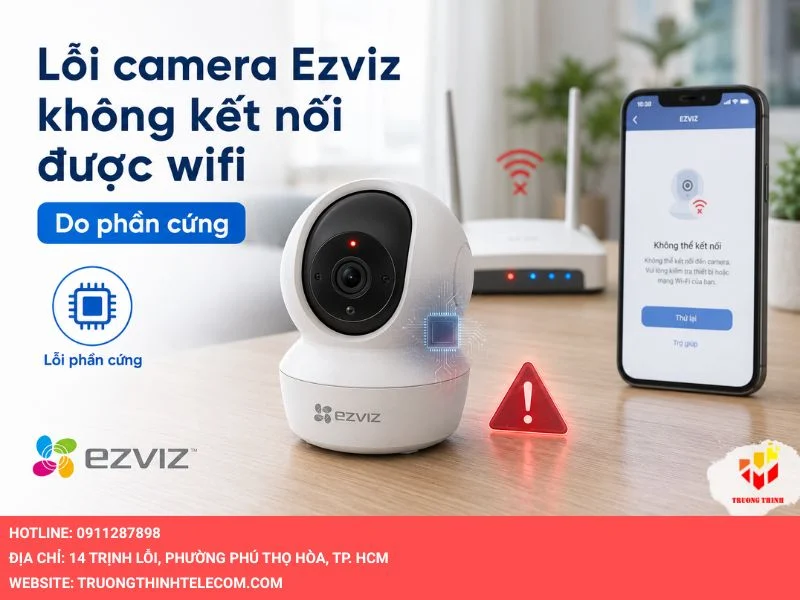 Lỗi camera Ezviz không kết nối được wifi do phần cứng