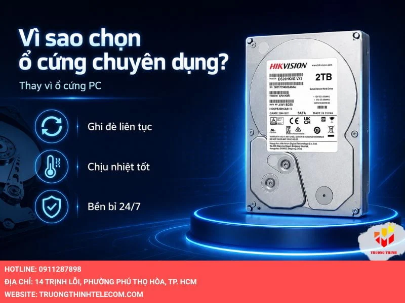 Tại sao nên chọn ổ cứng chuyên dụng thay vì ổ cứng máy tính (PC)?