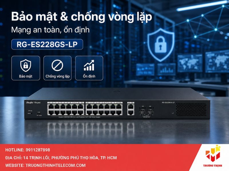 Tính năng bảo mật và chống vòng lặp mạng của RG-ES228GS-LP