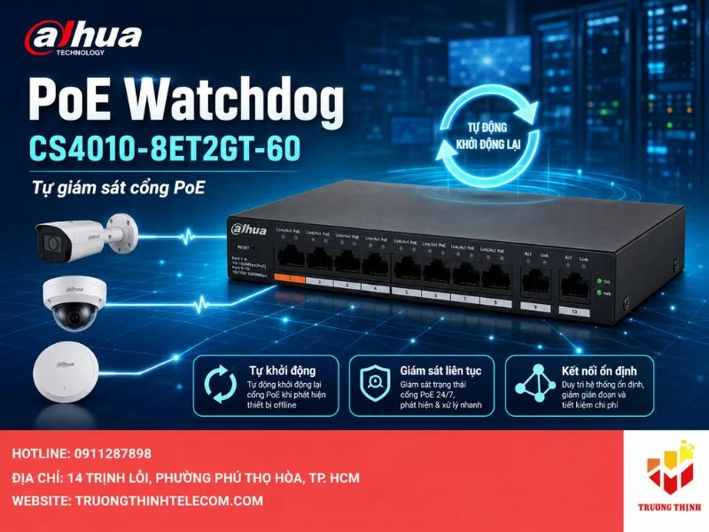 Tính năng PoE Watchdo trên DH-CS4010-8ET2GT-60