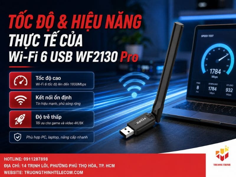 Tốc độ và hiệu năng thực tế của Wi-Fi 6 USB WF2130 Pro