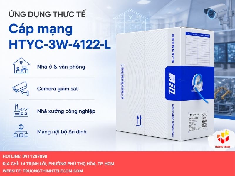 Ứng dụng thực tế của cáp mạng HTYC-3W-4122-L trong đời sống và công nghiệp