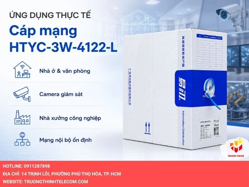 Ứng dụng thực tế của cáp mạng HTYC-3W-4122-L trong đời sống và công nghiệp