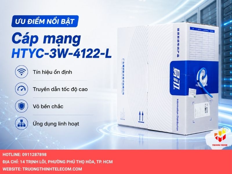 Ưu điểm nổi bật giúp cáp mạng HTYC-3W-4122-L thống lĩnh thị trường