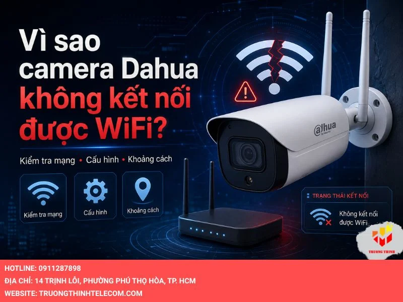 Vì sao camera Dahua không kết nối được wifi?