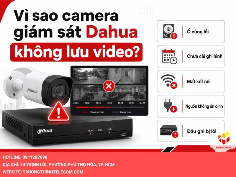 Vì sao camera giám sát Dahua không lưu video?