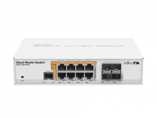 Switch PoE MikroTik CRS112-8P-4S-IN 8 cổng Gigabit, 4 SFP