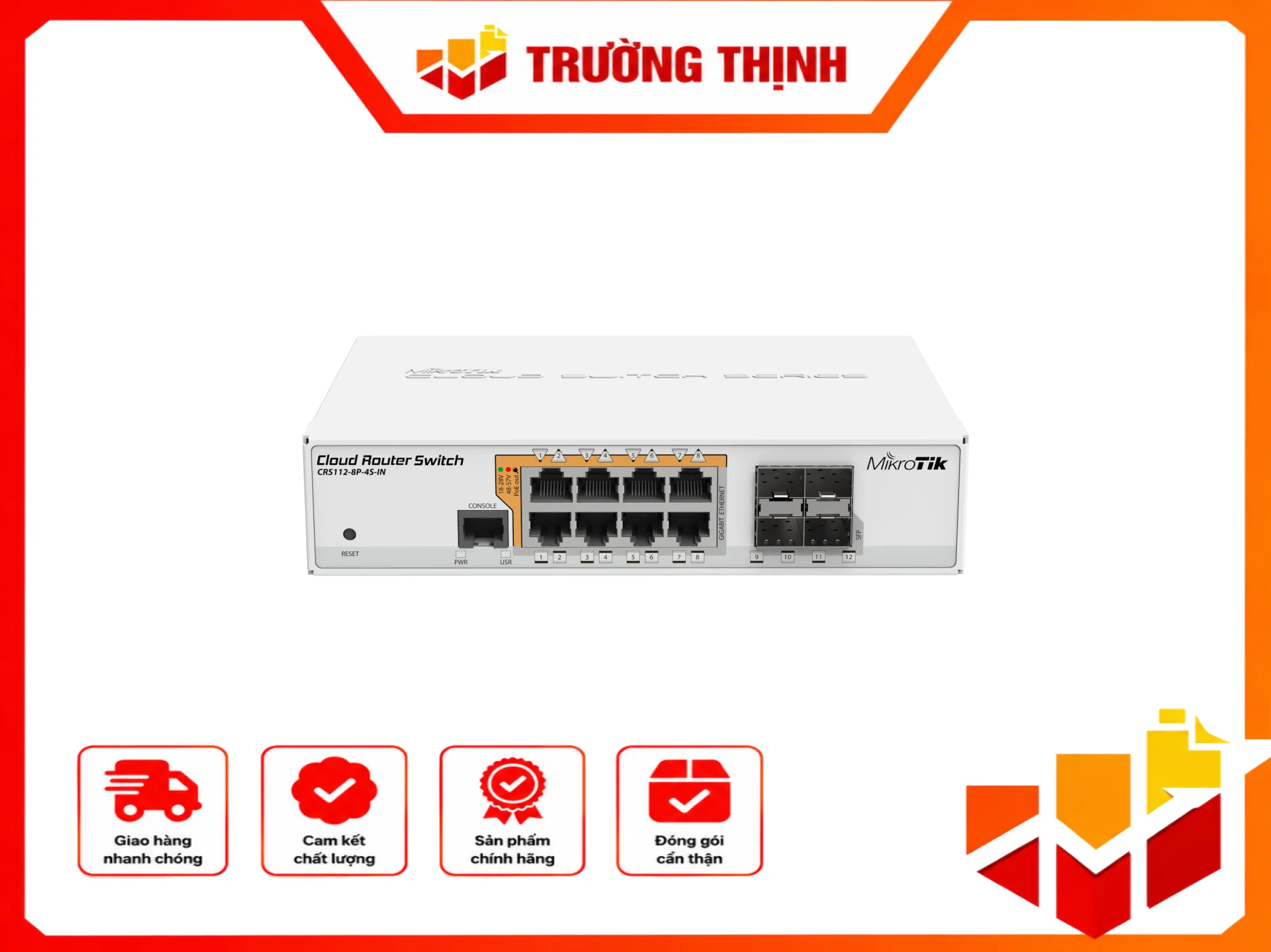 Switch MikroTik CRS112-8P-4S-IN