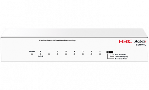 Switch Unmanaged 8 cổng Gigabit H3C Aolynk ES100-8G