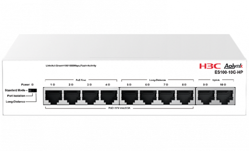 AOLYNK ES100-10G-HP – Switch PoE+ Unmanaged 10 cổng Gigabit